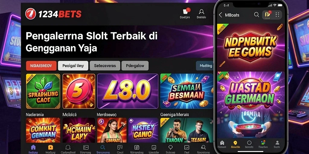 Tampilan utama gameplay <strong>1234BETS</strong> dengan slot yang penuh warna dan menarik.