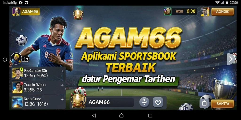 Screenshot AGAM66 menampilkan antarmuka taruhan yang intuitif.