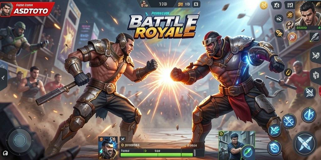 Screenshot utama ASDTOTO menunjukkan aksi Battle Royale yang menegangkan.