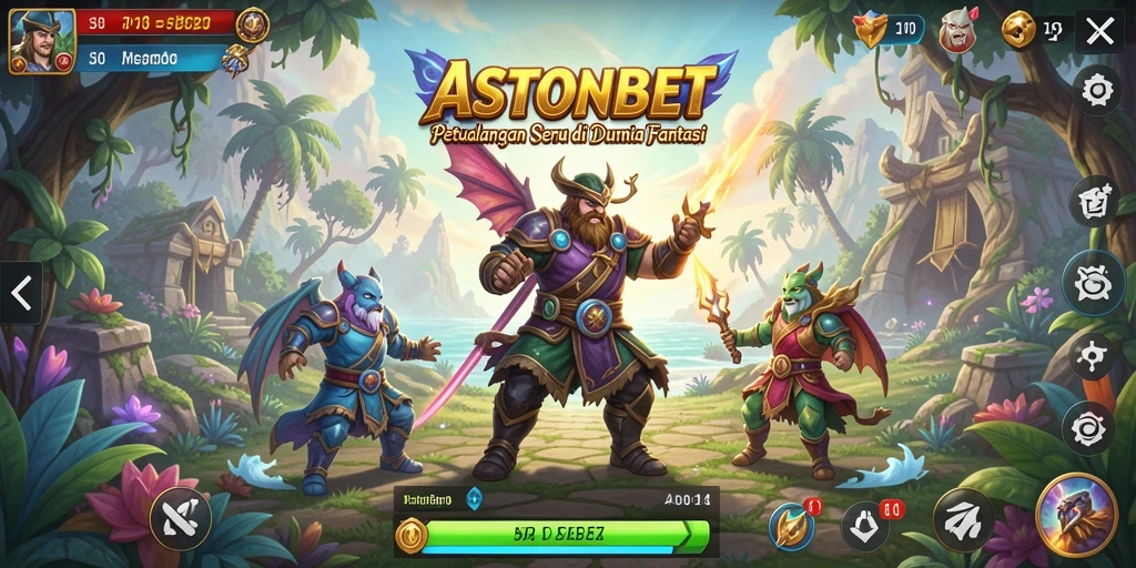 Tangkapan layar gameplay ASTONBET menampilkan aksi petualangan mendebarkan.