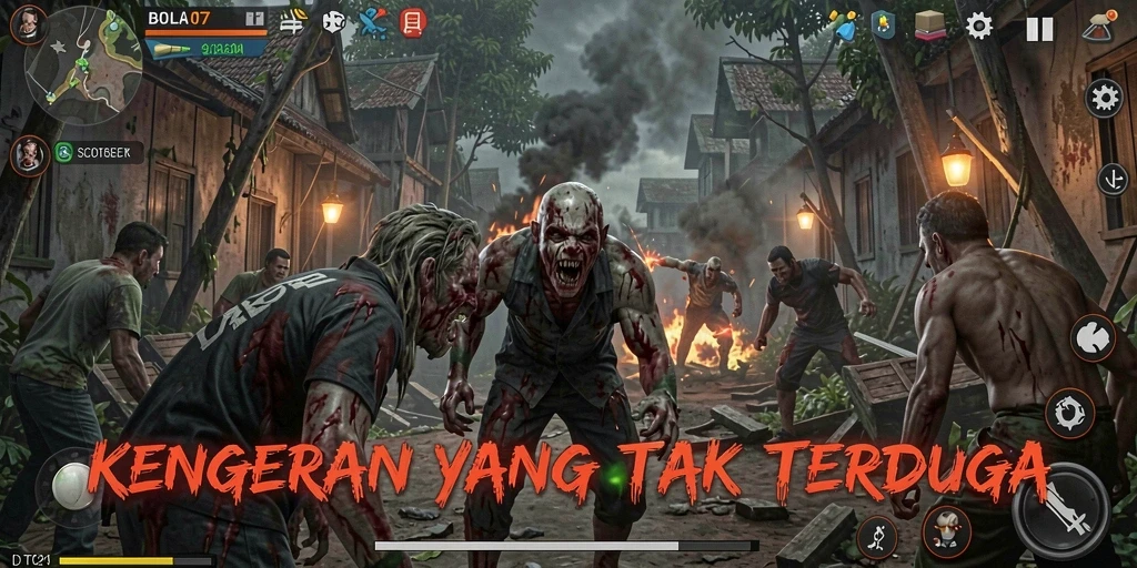 Screenshot utama BOLA07 menampilkan suasana menyeramkan yang mendebarkan.