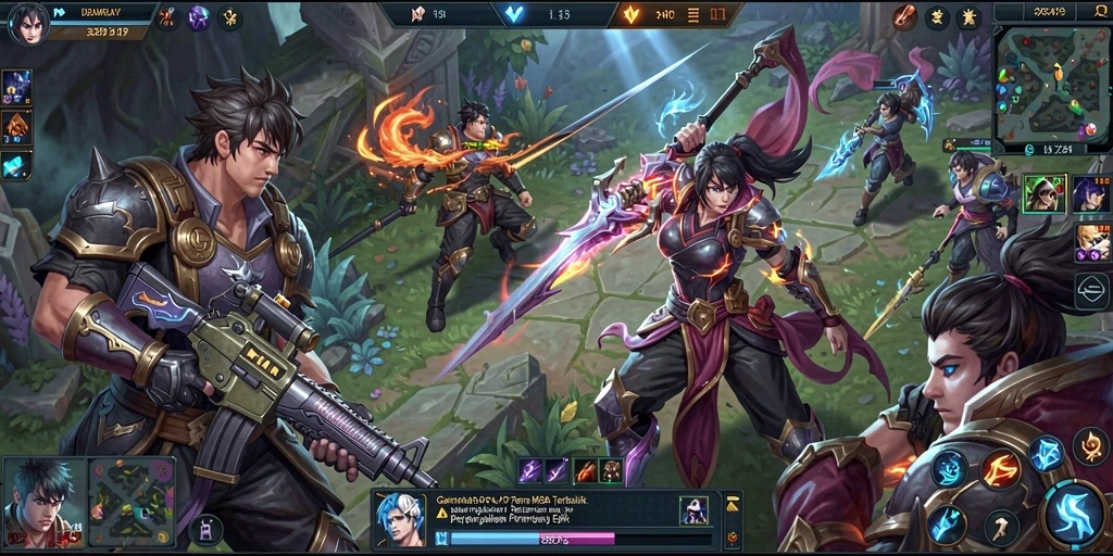 Tangkapan layar gameplay DREAMPLAY77 yang menampilkan aksi pertarungan seru dan strategi tim.
