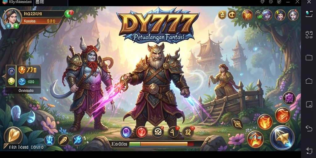 Tampilan gameplay seru dan imersif dalam DY777, game RPG yang mengagumkan.