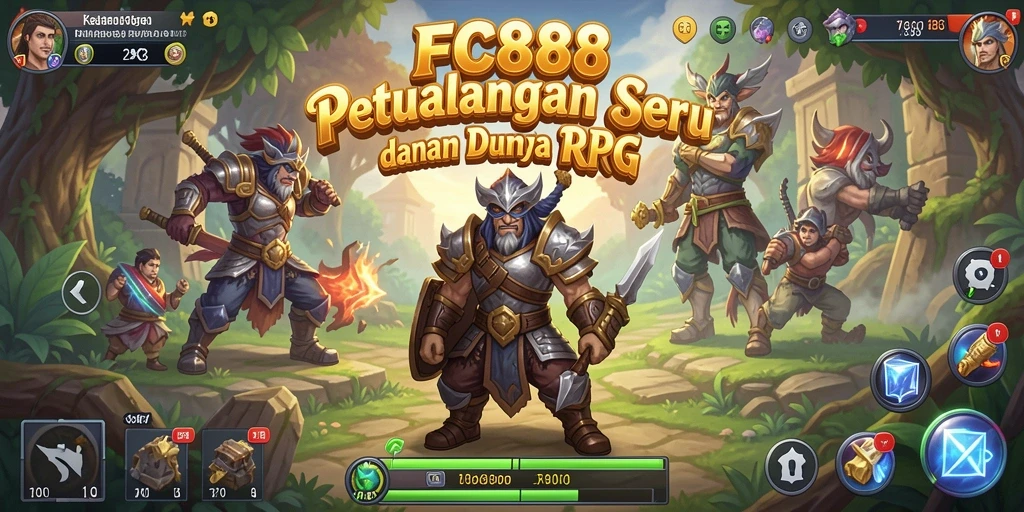Tangkapan layar utama dari gameplay yang penuh aksi dalam FC888.