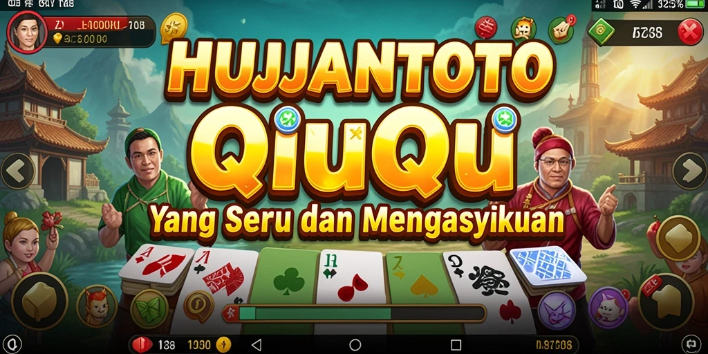 Tampilan gameplay HUJANTOTO yang menampilkan momen seru QiuQiu.