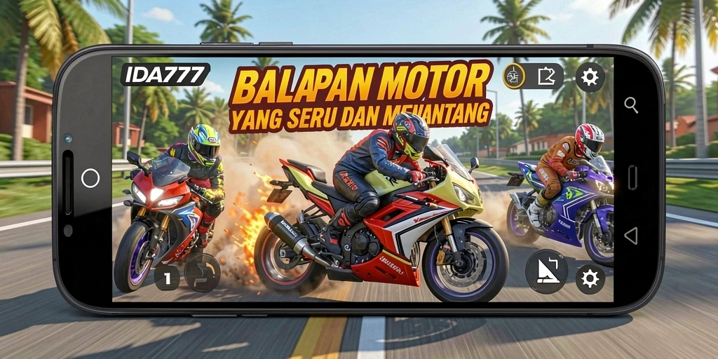 Gameplay seru dalam balapan motor IDA777 yang mendebarkan.
