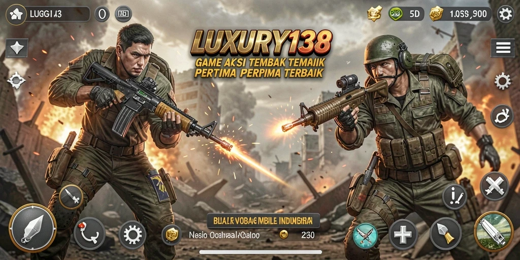 Gameplay seru LUXURY138 dengan aksi tembak menembak yang intens.