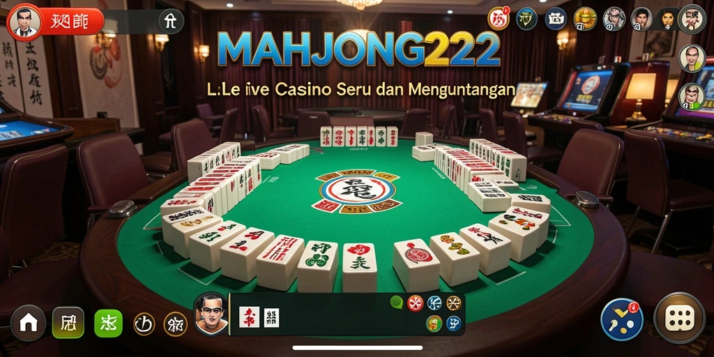 Tampilan gameplay Live Casino yang mendebarkan di MAHJONG222.