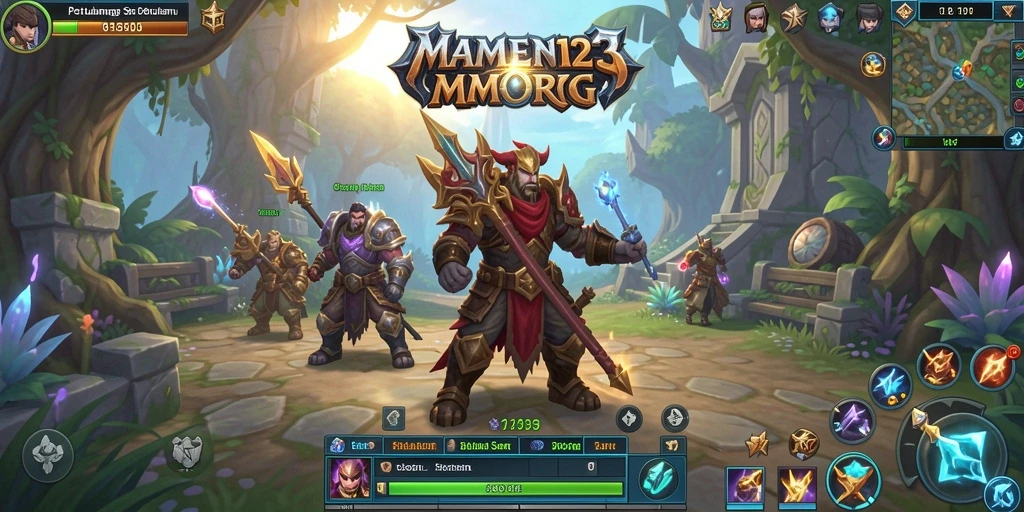Screenshot MAMEN123 menampilkan aksi seru dalam pertempuran MMORPG.