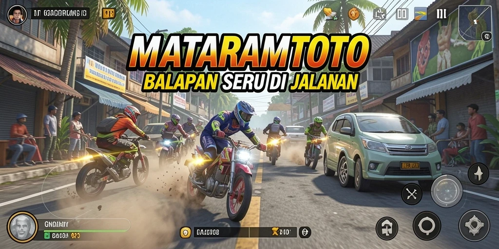 Gameplay racing mendebarkan di MATARAMTOTO dengan berbagai trek menarik.