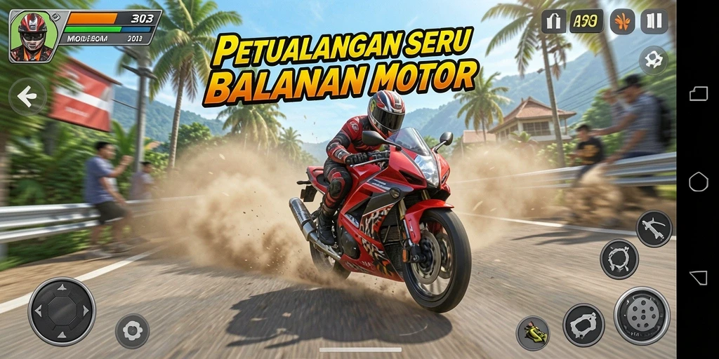 Tampilan screenshot gameplay yang menegangkan dari MODE303.