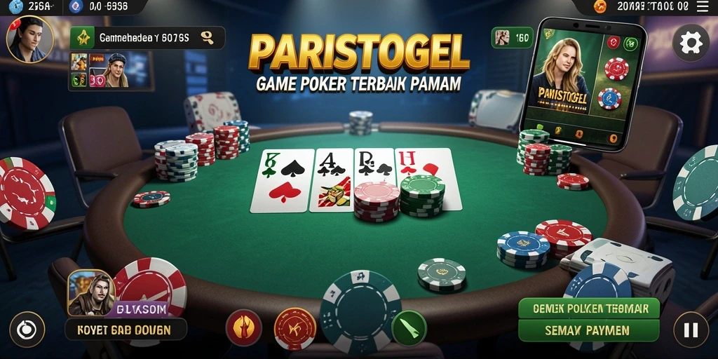 Tampilan gameplay menarik di PARISTOGEL dengan action poker seru.