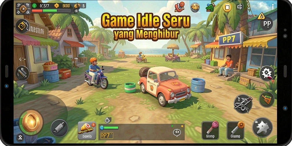 Tampilan gameplay PP7 yang seru dan menghibur.