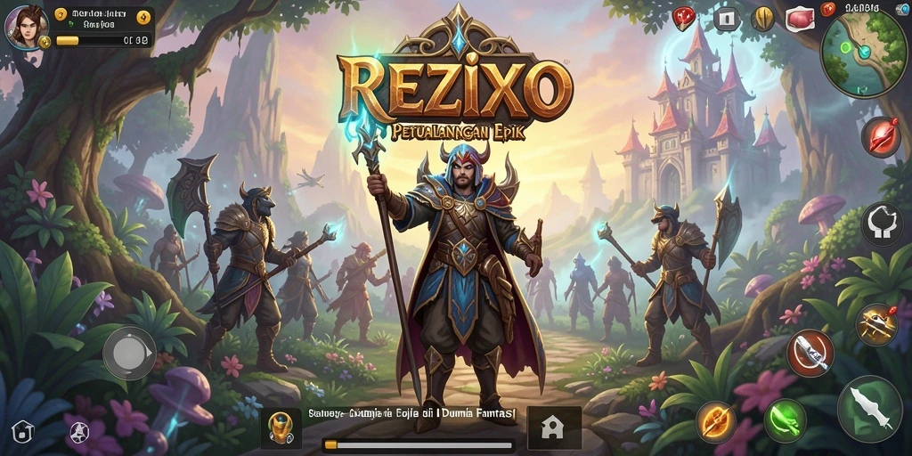 Tangkapan layar REZIXO yang menunjukkan pertarungan intens.