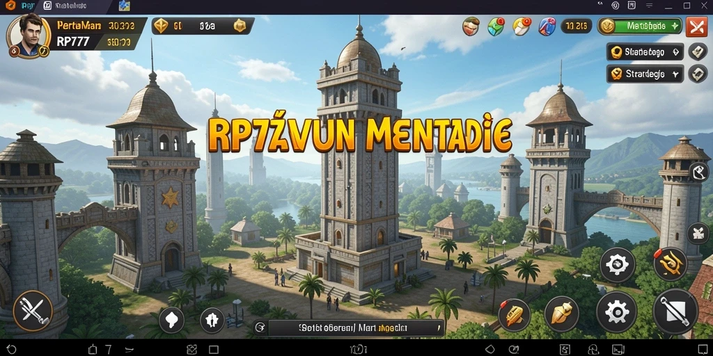 Tampilan permainan Tower Defense yang menegangkan dan strategis.