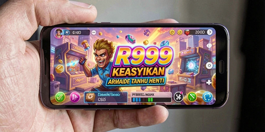Screenshot gameplay RR999 menunjukkan grafik menakjubkan dan aksi seru.