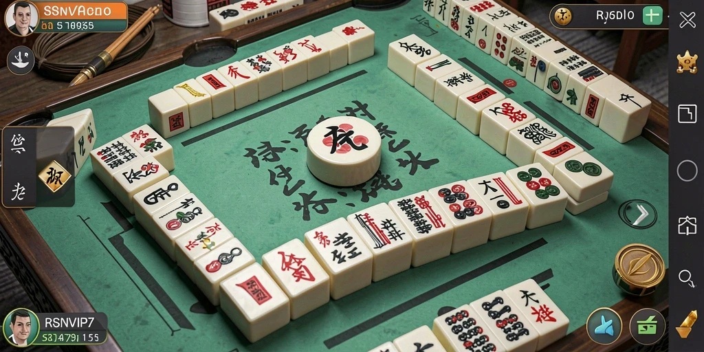Tangkapan layar RSNVIP7 menampilkan momen seru bermain Mahjong.