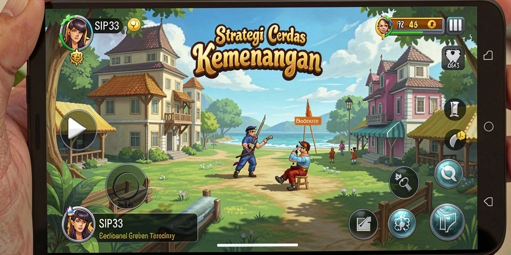 Screenshot gameplay SIP33 yang menampilkan aksi strategis intens.