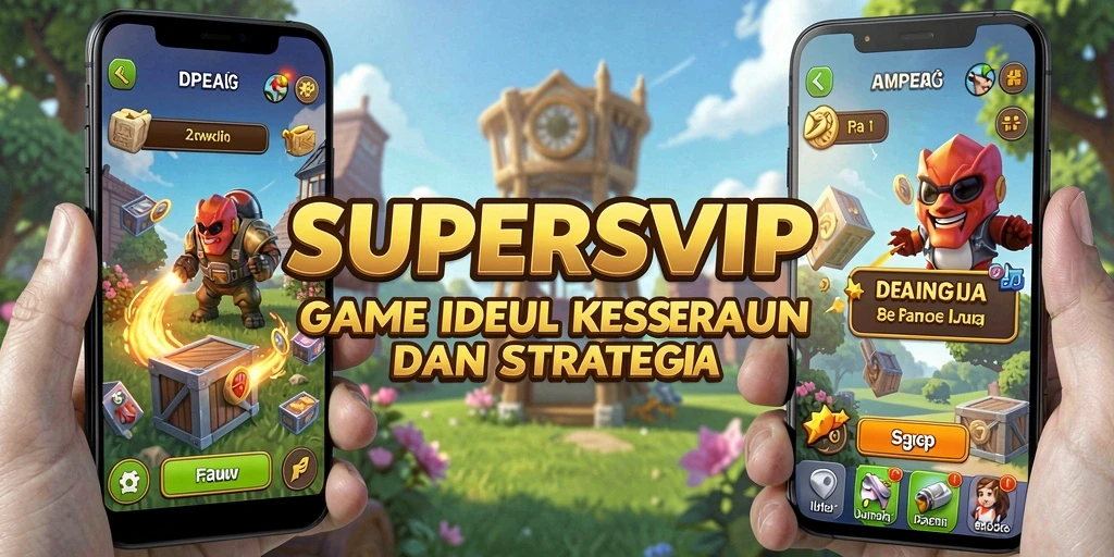 Tampilan gameplay SUPERSVIP yang menarik dan penuh warna.