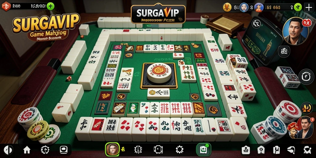 Tampilan gameplay Mahjong SURGAVIP yang memikat dan menantang.