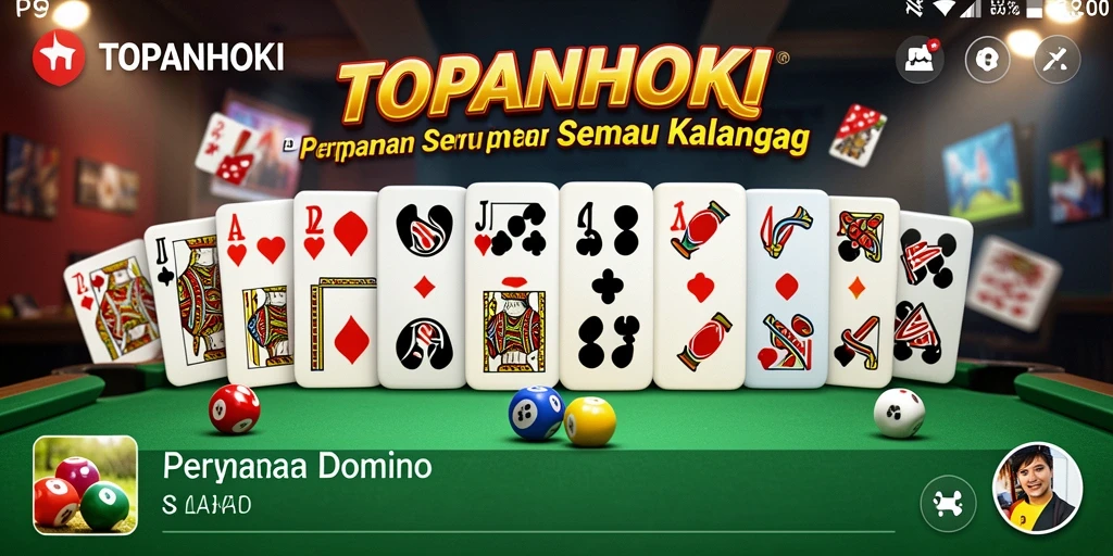 Tampilan permainan domino yang seru di TOPANHOKI.